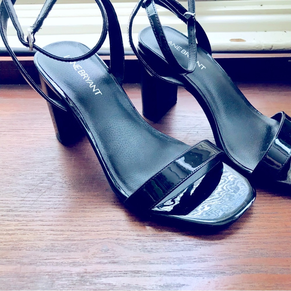 Lane Bryant Dream Cloud Faux leather Ankle-Strap Heels 8